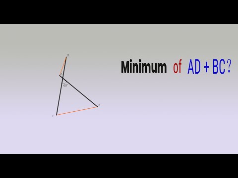 What's the minimum value of AD+BC？ | important geometry skills.