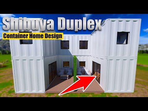 Shibuya Duplex: Stunning 3D Design of an 8-Container Home for Multi-Family Rentals or Airbnb's
