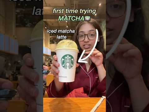 trying *viral* MATCHA first time🍵😳 #trending #shorts