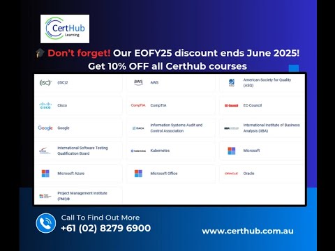 EOFY IT Certification Discounts - Tax Time - SAP, IT, Cybersec and Project Management Certifications