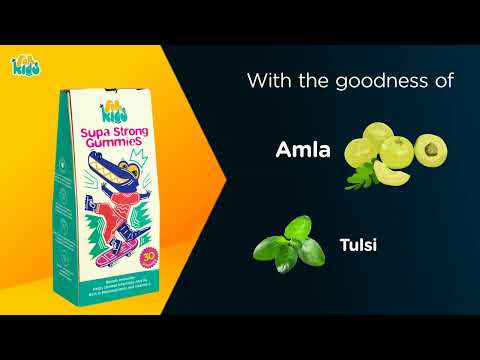 Amla and Tulsi & Vitamin Immunity Gummies for kids | Immunity against seasonal Cold and Flu
