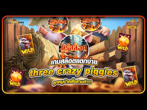 เกมสล็อตแตกง่าย เกมสล็อต pg ใหม่มาแรง three crazy piggies ลูกหมูบ้าคลั่งสามตัว!!
