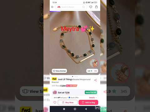 Mnytra Finds Beautiful ❤️ bracelet. Under budget#myntra #FWDFam#ytshorts 💕🌹#shortvideo