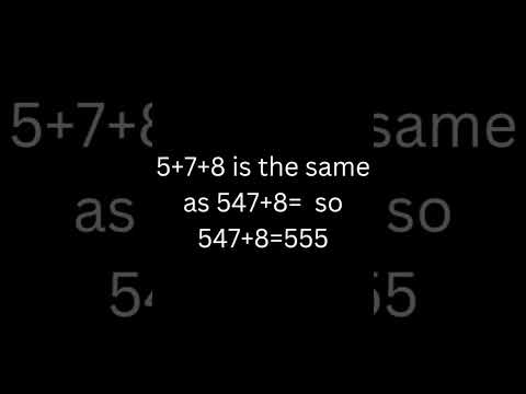 tricky question answer to 5+7+8=555 #math #mathematics #tricky #answer #short #solved