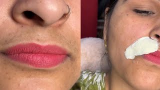Upper lips waxing tutorial/ How to remove facial hair #upperlipswaxing #skincare #beauty #peeloffwax