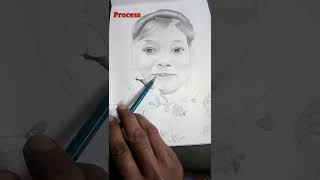 sketchdraw of girl realistic drawing#dineshrajputart#drawing#penting#artist#short#youtubeshorts#art