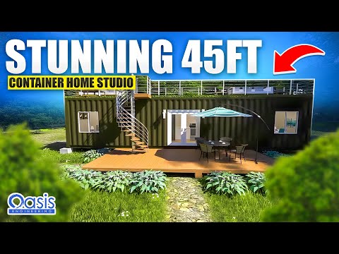 Inside a Stunning 45ft High-Cube Container Home Studio with Rooftop Patio!