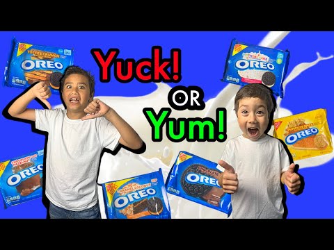 KIDS! Oreo Food Challenge REVIEW! FOOD SNACKS!!!