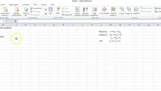 Using the Excel Solver for Linear Programming