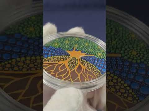 Tree of Life Dot Art 3 Oz Silver Coin #dotart #coin #silvercoins #numismatics #treeoflife #unboxing