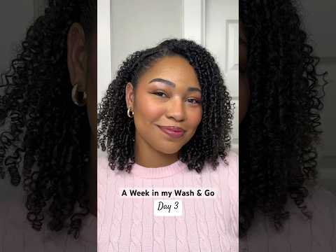 4 days of this wash & go #washngo #3chair #definedcurls #hearthairstyle #curlyhairstyles