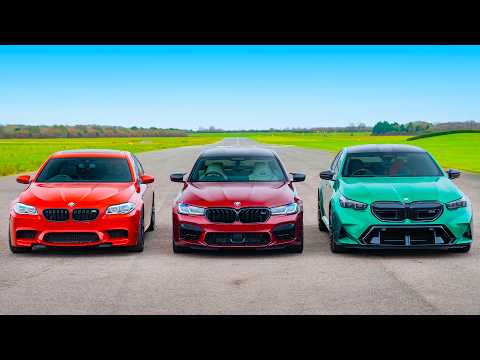 New BMW M5 Generations DRAG RACE