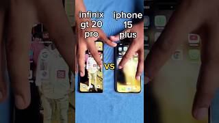 iPhone Pubg Test || iPhone 15 Plus vs infinix Gt 20 Pro Gaming Speed Test || ⚡ #shorts #vairalvideo