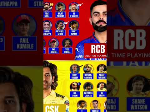 RCB and CSK all time playing 11#cricket #ipl #viratkohliipl #ipldhoni #cricketrcbvscsk