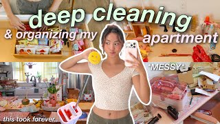 EXTREME DEEP CLEANING MY APARTMENT! lots of organizing & decluttering (this is ur motivation)✨