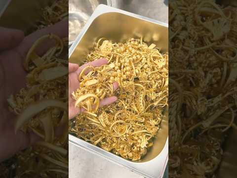 Variety of Gold Jewelry on Display 🎉 #gold #luxury #handmade jewelry  #shorts