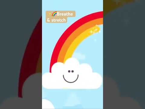 🌈Rainbow Relaxation - A breathing exercise to stretch and reset✨ A calming brain break 🧠