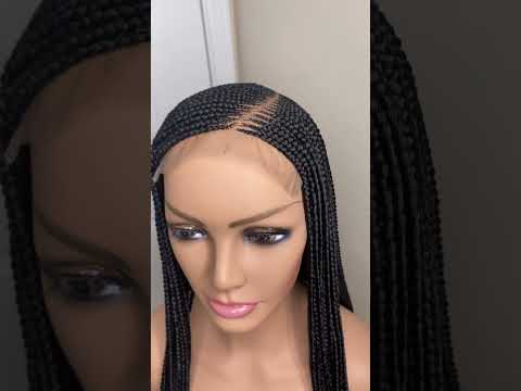 Side cornrows braided wig #hairstyles #braidhairstylesforblackwomen #knotlessbraids #hair