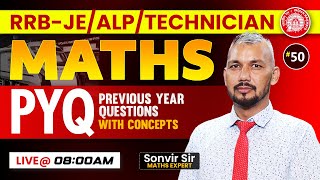 RRB, Maths Previous Year Question by Sonvir Sir, RRB Maths Classes, Maths for RRB-JE/ALP/Technician