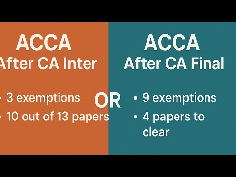 ACCA Course After CA Inter Or CA Final