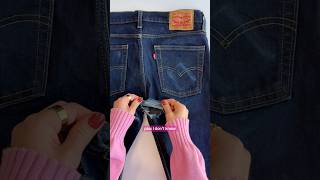 not sure what happened here 🙃 but let’s upcycle these Levi’s jeans 🎀♻️