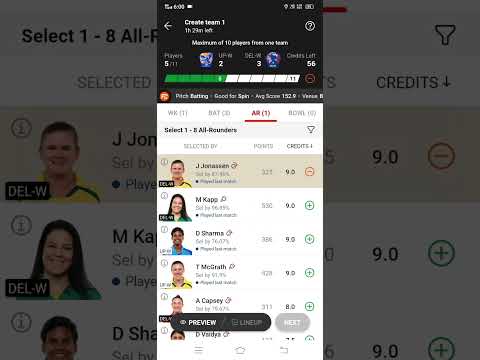 UP-W vs Delhi-W Dream 11 Team