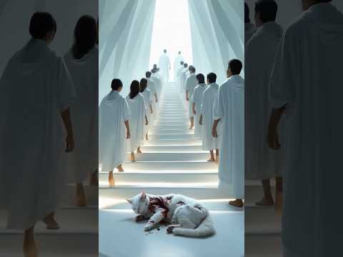 The badly injured cat longed to meet Jesus for help❤️❤️#jesus #jesuschrist #god #amen #shorts #edit