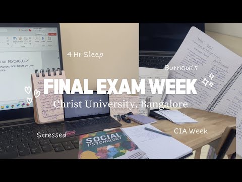 EXAM WEEK at Christ University | STUDY VLOG | Library, Study sessions, study tips & struggles ✨☕️