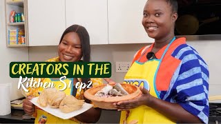 Creators in the Kitchen S1 ep2 with Foodheartedly cooking a Ga staple called Aklor