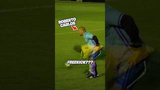 Roberto Carlos Recreates ICONIC Free Kick 🤯 #football