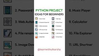 Exciting Python Project Ideas | Dynamic Coding #pythonprogramming #python#pythonshorts  #project