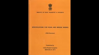 IRC MoRTH Specifications for Road Work