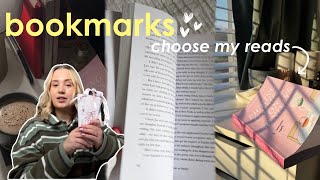 bookmarks choose the books i read ✨☁️🎀 | spoiler free reading vlog