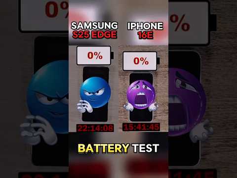 SAMSUNG GALAXY S25 EDGE VS IPHONE 16E BATTERY TEST 💀