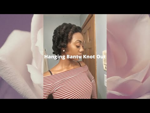 Hanging Bantu Knot Out- Twist Out/Bantu Knot Out- 4b/4c Natural Hair