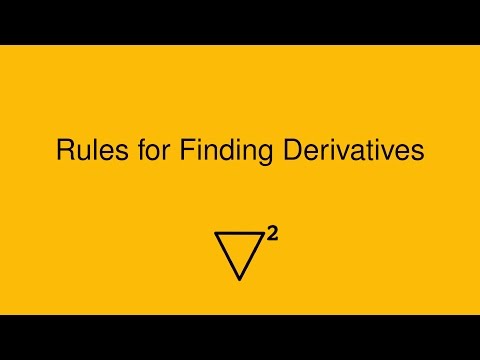 Rules for Finding Derivatives