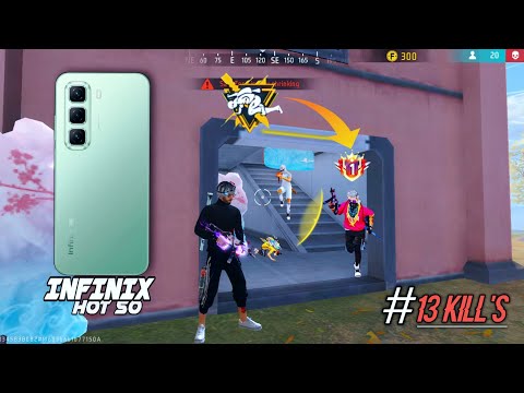 📲🦇 Infinix Hot 50 5g Free Fire Test ⚡ Settings ⚙️ 90% Headshot Rate ❤⚡ Default Dpi 392 🥵 120Hz 🔥