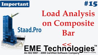 Tutorial for Load Analysis on a Composite Bar | Staad Pro