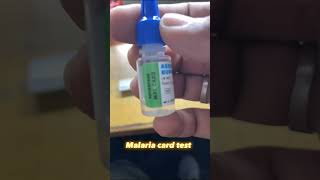 Malaria card test#highlights#labexperiment#vireoreels#gudnewz#laboratory#antigentestkit#proffesional