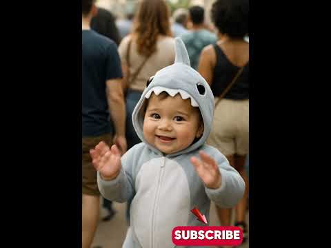 Cutest Baby Dancing to Baby Shark in Adorable Costume! 🦈🐻💃