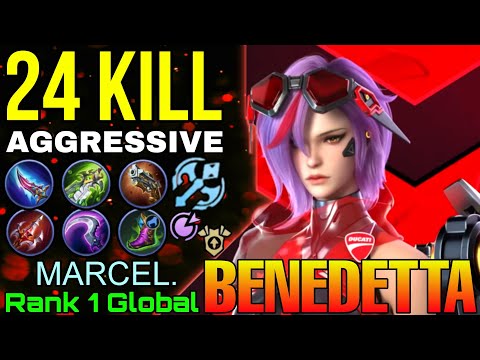 24 Kills Benedetta Aggressive HyperCarry - Top 1 Global Benedetta by MARCEL. - Mobile Legends