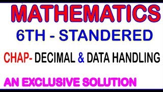 DECIMALS // DATA HANDLING // MATHEMATICS 6TH CPIE