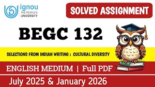 BEGC 132 solved assignment 2025-26 | begc 132 solved assignment 2026 english medium | MIQ IGNOU 