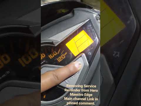 Removing Service Reminder from Hero Maestro Edge / Hero Scooter or Motorcycle