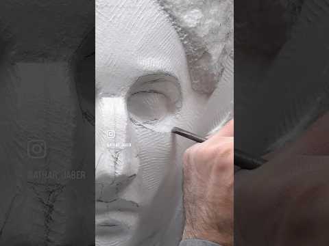 Carving an eye in marble #stonecarving #sculpture #sculpting #artsandcrafts #eye