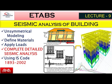 COMPLETE (DETAILED)  SEISMIC ANALYSIS OF BUILDING #Etabs ||Hindi||