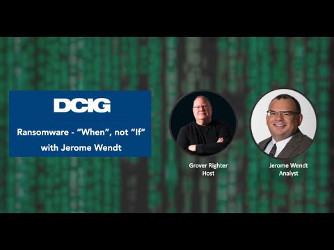 Ransomware not if but when with Jerome Wendt of DCIG