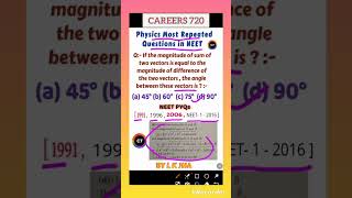 Physics most repeated questions in neet | #neet #neettricks #shorts #shortvideo #physics #tricks