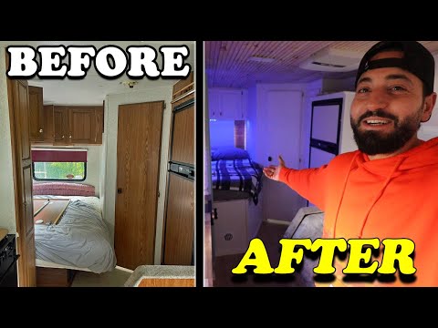 TRANSFORMING MY ABANDONED RV MOTOR HOME BEFORE AND AFTER!