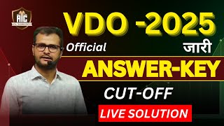 VDO Exam- 2025/ Official Answer Key// Live Solution // Cut-Off// RSSB VDO-2025/। 